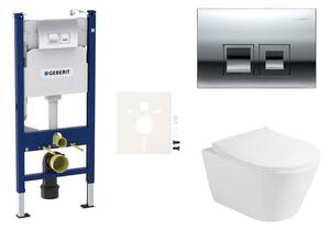 Cenově zvýhodněný závěsný WC set Geberit do lehkých stěn / předstěnová montáž + WC Glacera Ava SIKOGESAVAD35