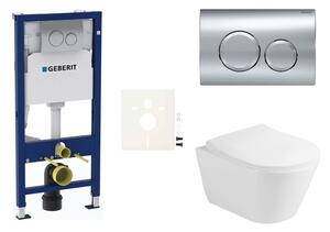 Cenově zvýhodněný závěsný WC set Geberit do lehkých stěn / předstěnová montáž + WC Glacera Ava SIKOGESAVAD20