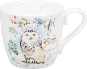 Vánoční porcelánový hrnek Sova 450 ml