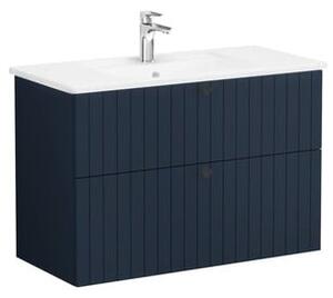 Koupelnová skříňka s umyvadlem VitrA Root 100x67x46 cm modrá mat ROOTG100BINTS
