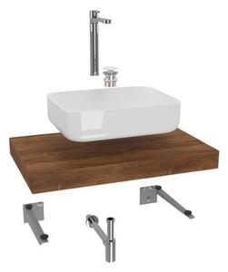 Koupelnová sestava SAT s deskou pod umyvadlo Dolce 80x8x50 cm dub charleston KSETDO7