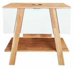 Koupelnová skříňka pod umyvadlo na desku Naturel Home 80x73x46 cm ořech/bílá mat HOMEUMDB