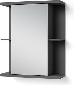 ByLIVING Nebraska nástěnná skříňka, šířka 60 cm, koupelnová skříňka se zrcadlem, korpus v antracitové barvě