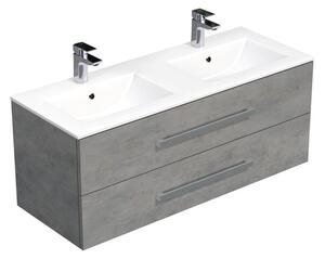 Koupelnová skříňka s umyvadlem SAT Cube Way 120x53x46 cm beton mat CUBE461202BEMOD
