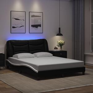 Rám postele s LED bez matrace Hvar černý a bílý 120x200 cm 3213925