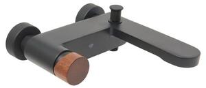 Vanová baterie SAT Fusion bez sprchového setu 150 mm páka tmavé dřevo SATBSFU222DTC