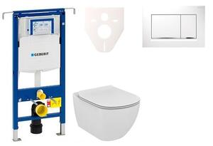Cenově zvýhodněný závěsný WC set Geberit do lehkých stěn / předstěnová montáž + WC Ideal Standard Tesi 111.355.00.5NF5