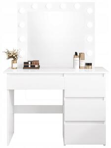 Make-Up Toaletní Stolek S Led Zrcadlem Moderní Loft 90 Cm