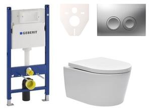 Cenově zvýhodněný závěsný WC set Geberit do lehkých stěn / předstěnová montáž + WC SAT Brevis SIKOGES7W3
