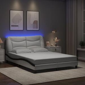 Rám postele s LED bez matrace Hvar bílý a černý 140x200 cm 3213940