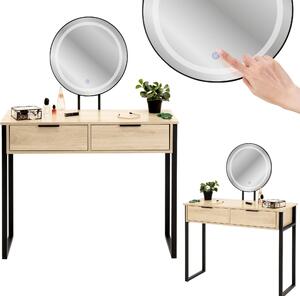 Kosmetická toaleta JUMI LOFT s kosmetickým zrcátkem LED s osvětlením zásuvky v podkroví