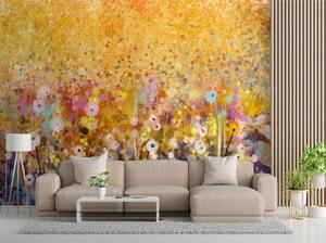 Fototapeta, Louka s květinami barevná abstrakce - 368x254 cm