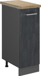 Lékárničková skříňka Vicco R-Line Černý beton 30 cm PD Dub, Model 47611