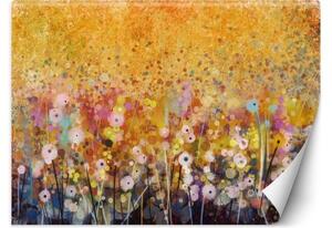 Fototapeta, Louka s květinami barevná abstrakce - 100x70 cm