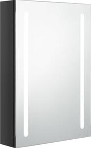 LED koupelnová skříňka se zrcadlem zářivě černá 50 x 13 x 70 cm