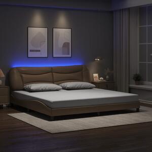 Rám postele s LED bez matrace Hvar cappuccino 200 x 200 cm 3213959