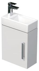 Koupelnová skříňka s umyvadlem SAT Cube Way 40x47,5x20 cm bílá lesk CUBE320401DBL