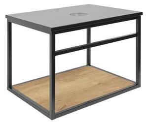 Koupelnová skříňka s žulovou krycí deskou Naturel Industrial 59x45x45 cm černá mat KONZOLEUM60DZ