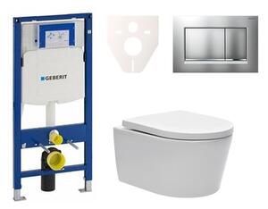 Cenově zvýhodněný závěsný WC set Geberit do lehkých stěn / předstěnová montáž + WC SAT Brevis SIKOGES3W7