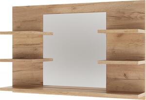 Koupelnová zrcadlová skříňka Vicco Wilbur Zlatý mocný dub 78 x 50 cm s policemi, Model 56244