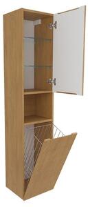 Koupelnová skříňka vysoká SAT Evolution 36x165x32 cm dub medový mat SATEVOV36DMK