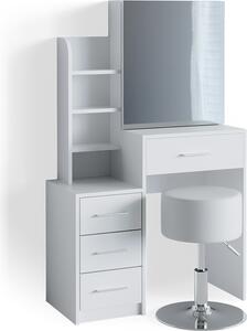 Toaletní stolek Vicco Conrada Bílá 80 cm s taburetem, Model 36240