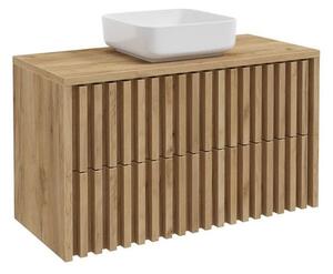 Koupelnová skříňka s krycí desku SAT Delano 100x56x46 cm dub mat DELANO100ZDDE