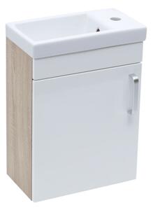Koupelnová skříňka s umyvadlem Naturel Vario Dekor 40x50x22 cm bílá lesk VARIO240DBBL