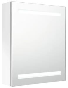 LED koupelnová skříňka se zrcadlem zářivě bílá 50 x 14 x 60 cm