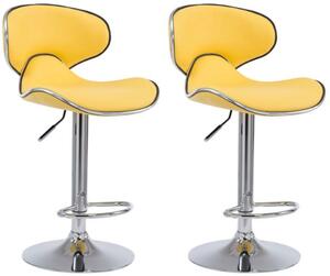 Sada 2 barových židlí Alaia žlutá