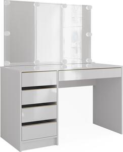 Toaletní stolek Vicco Sherry Bílá/zlatá 120 cm s osvětlením LED, Model 47712