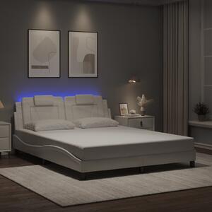 Rám postele Viana s LED bez matrace bílý 160 x 200 cm 3214030