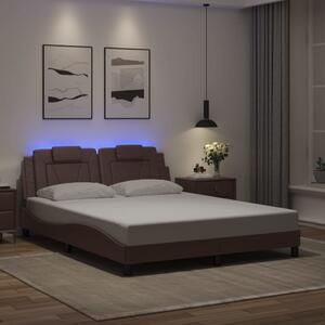 Rám postele Viana s LED bez matrace hnědý 160 x 200 cm 3214031
