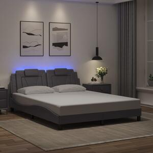 Rám postele Viana s LED bez matrace šedý 160 x 200 cm 3214032