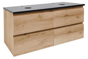 Koupelnová skříňka s krycí deskou SAT B-Way 119x50x45 cm dub mat BWAY2120OAKZ