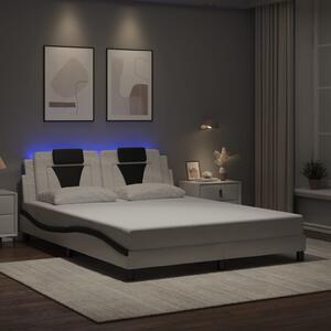 Rám postele Viana s LED bez matrace bílý a černý 160x200 cm 3214035