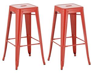 Sada 2 barových židlí Brody červená