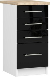 AKORD Furniture Factory KS0POLIBIACZARPOL016, Bílá, 16 mm, 4 zásuvka/zásuvek, 460 mm, 400 mm, 850 mm