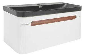 Koupelnová skříňka s umyvadlem SAT Fusion 97,5x43x45 cm bílá matná mat SATFUSION100WBKM