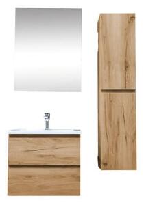 Koupelnová skříňka s umyvadlem SAT B-Way 59x50x45 cm dub mat KSETBWAY21