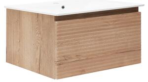 Koupelnová skříňka s umyvadlem Naturel Savona 98x43x44,8 cm dub halifax mat SAVONA100DH