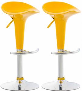 Sada 2 barových židlí Everly žlutá