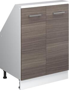 Kuchyňská skříňka pod šikmou střechu Vicco R-Line Ušlechtilá šedá 60 cm se 2 dvířky, Model 58278