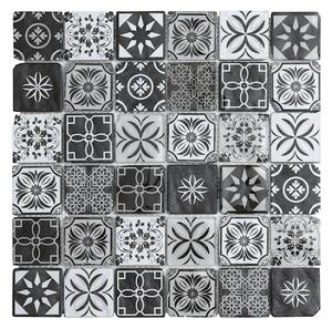 Skleněná mozaika Premium Mosaic černobílá 30x30 cm mat / lesk PATCHWORK48MIX2