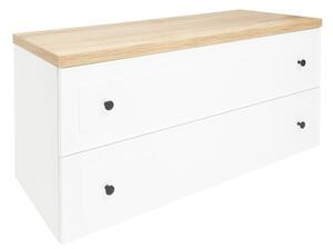 Koupelnová skříňka s krycí deskou Naturel Forli 120x53x46 cm bílá lesk FORLI120BIDBEZ