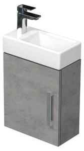 Koupelnová skříňka s umyvadlem SAT Cube Way 40x47,5x20 cm beton mat CUBE320401DBE