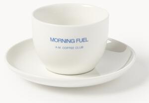 Keramický šálek's podšálkem Morning Fuel