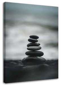 Obraz na plátně Kameny Mořské lázně Zen - 40x60 cm