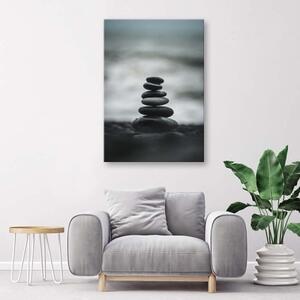 Obraz na plátně Kameny Mořské lázně Zen - 40x60 cm