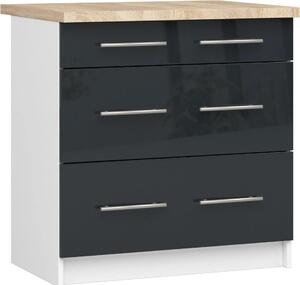 AKORD Furniture Factory KS0POLIBIAGRAFPOL3S015, Bílá, 16 mm, 3 zásuvka/zásuvek, 460 mm, 800 mm, 850 mm